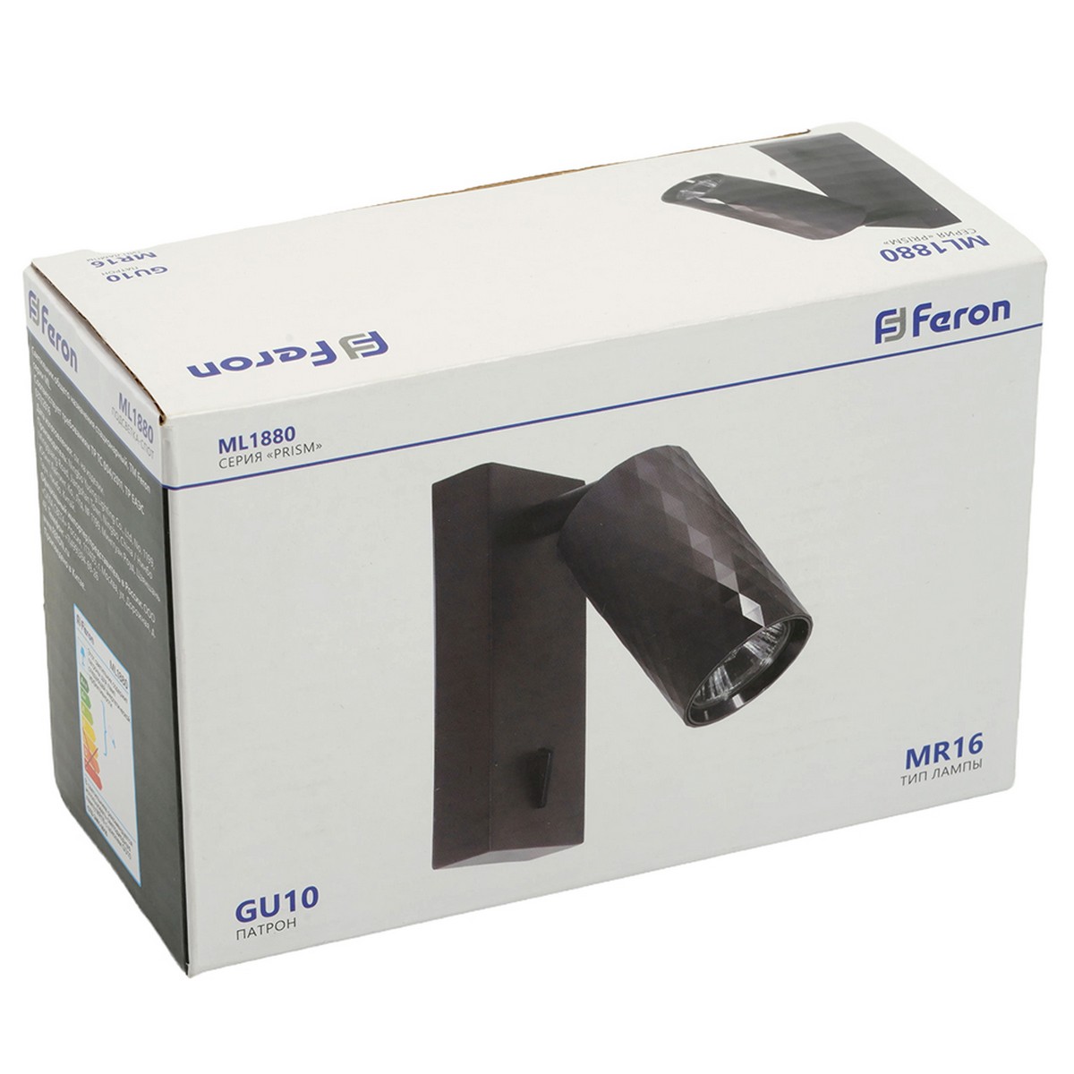 Светильник спот Feron ML1880 PRISM GU10 чёрный 48672