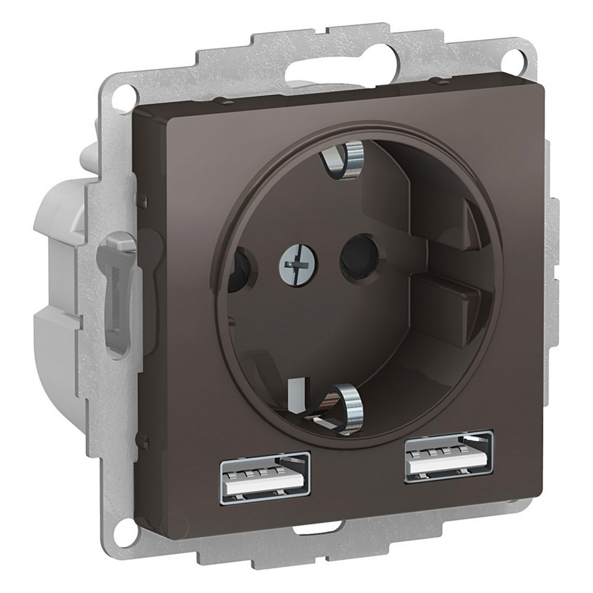 Розетка USB Systeme Electric AtlasDesign Мокко SO + A+A 5В/24А 2х5В/12А механизм ATN000630