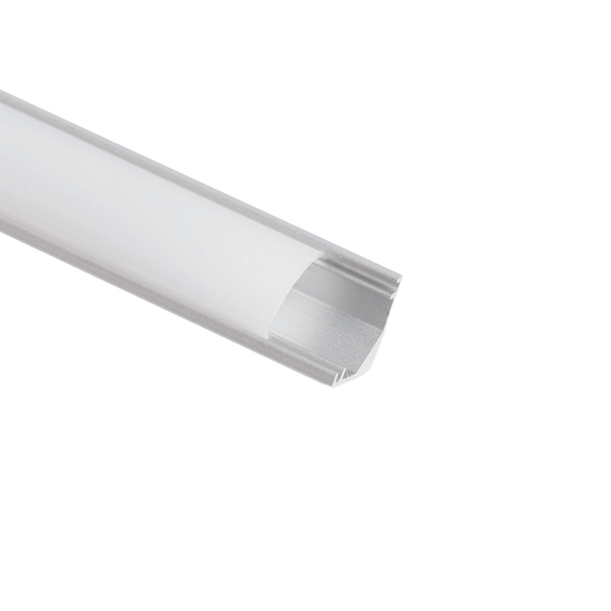 Профиль и крепеж для светодиодной ленты Профиль Feron CAB240 алюминиевый "угловой круглый 7.9*7.9мм" серебро  52148 