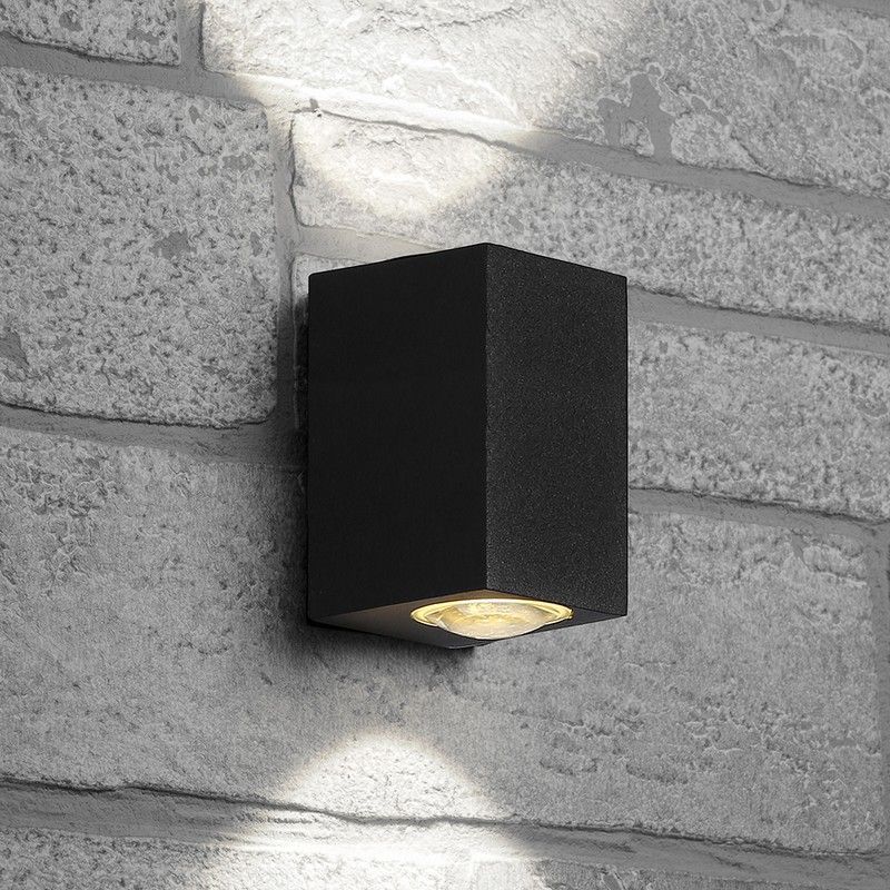 Уличные настенные светильники Светильник уличный светодиодный Feron DH055 2*5W 800Lm 3000K черный 48487 