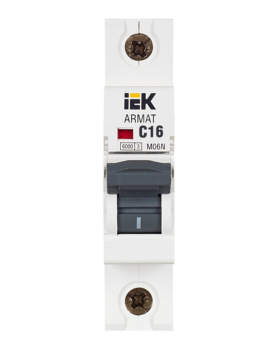 Автоматический выключатель IEK ARMAT M06N 1P C 16А AR-M06N-1-C016