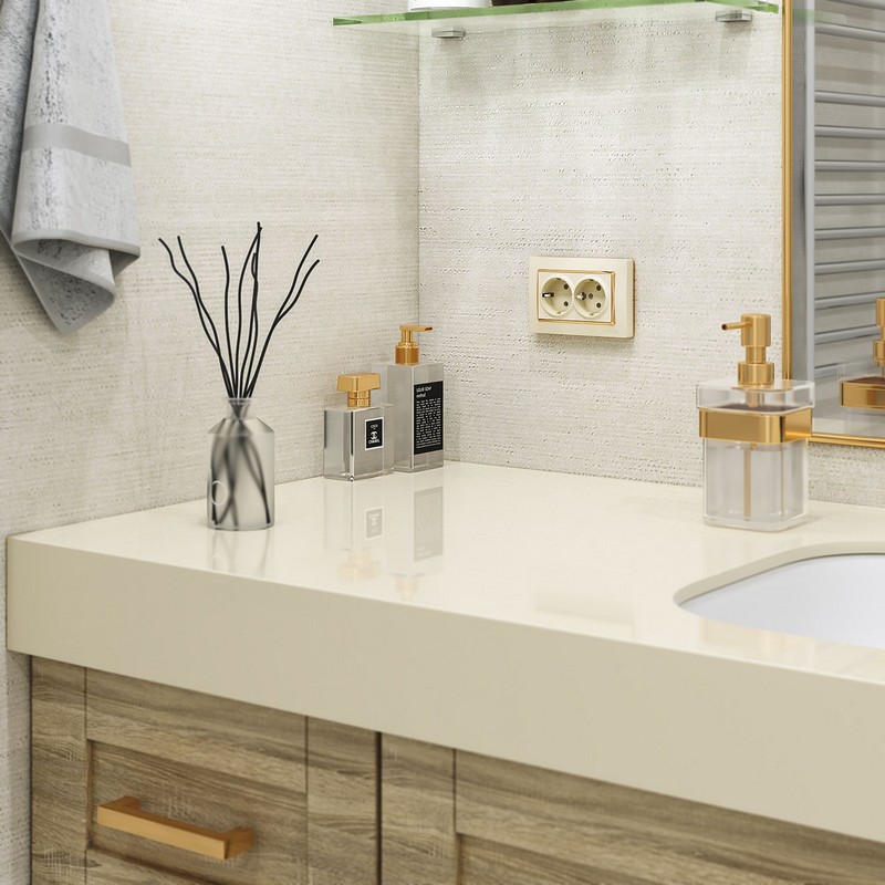 Werkel Слоновая кость механизмы Розетка двойная с заземлением Werkel W1172003 слоновая кость IP20