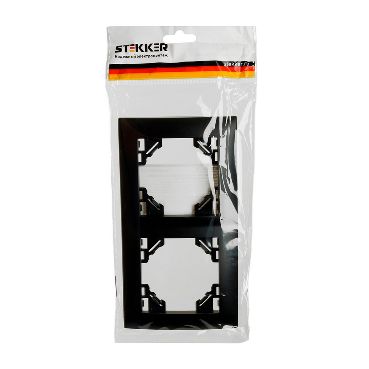 Рамка STEKKER 2-местная Эрна Элегант черный PFR00-9012-03 49662