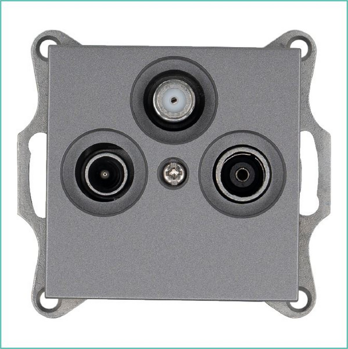 JASMART G - розетки и выключатели Розетка JASMART TV+FM+SAT проходная Алюминий G6207S