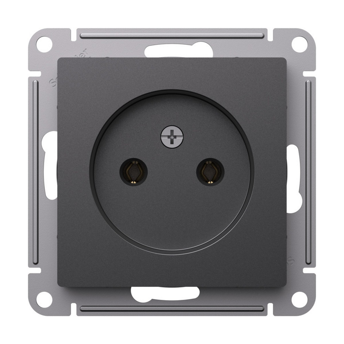 Розетка Systeme Electric AtlasDesign Базальт б/з без шторок, ATN001441