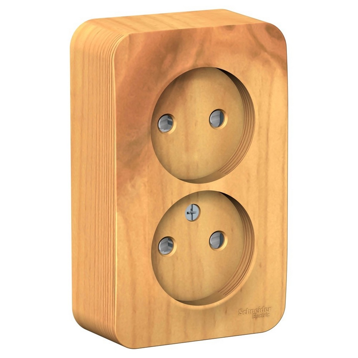 Blanca ясень розетки и выключатели Розетка SE Blanca 2-ая Ясень наружный б/з со шторками изолир. пластина BLNRA001215