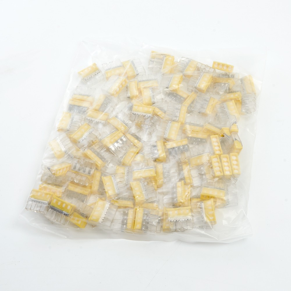 Клемма монтажная 4-проводная с пастой STEKKER для 1-жильного проводника LD2273-204 39943