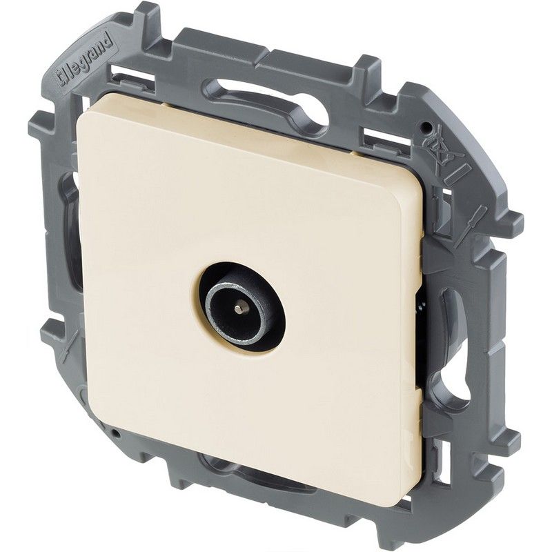 Legrand Inspiria Слоновая кость TV розетка Legrand INSPIRIA Слоновая кость оконечная 10 дБ 5862 мГц 673871
