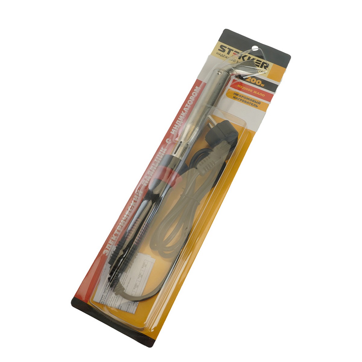Паяльник с индикатором 200W STEKKER PLE301-200 49813