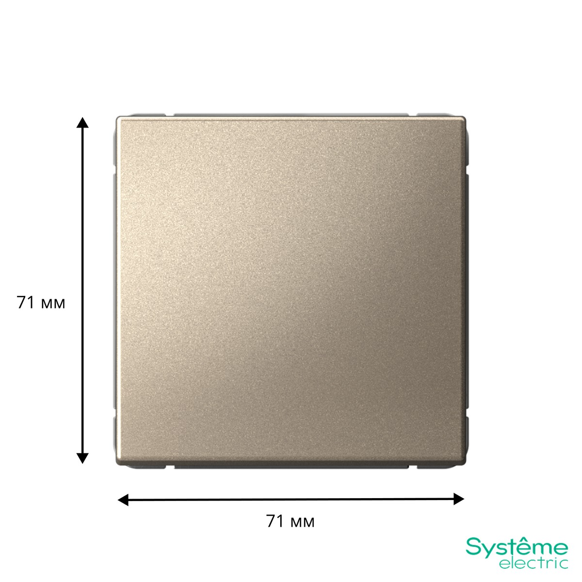 ArtGallery Шампань Выключатель Systeme Electric ArtGallery Шампань 1-клавишный кнопочный  GAL000515