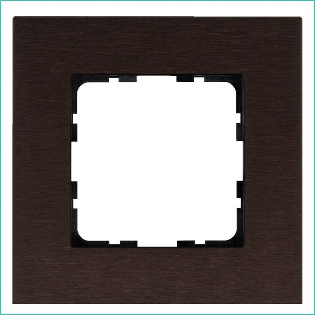 JASMART G - розетки и выключатели Рамка JASMART 1-постовая алюминий Brown METAL G1001AZ
