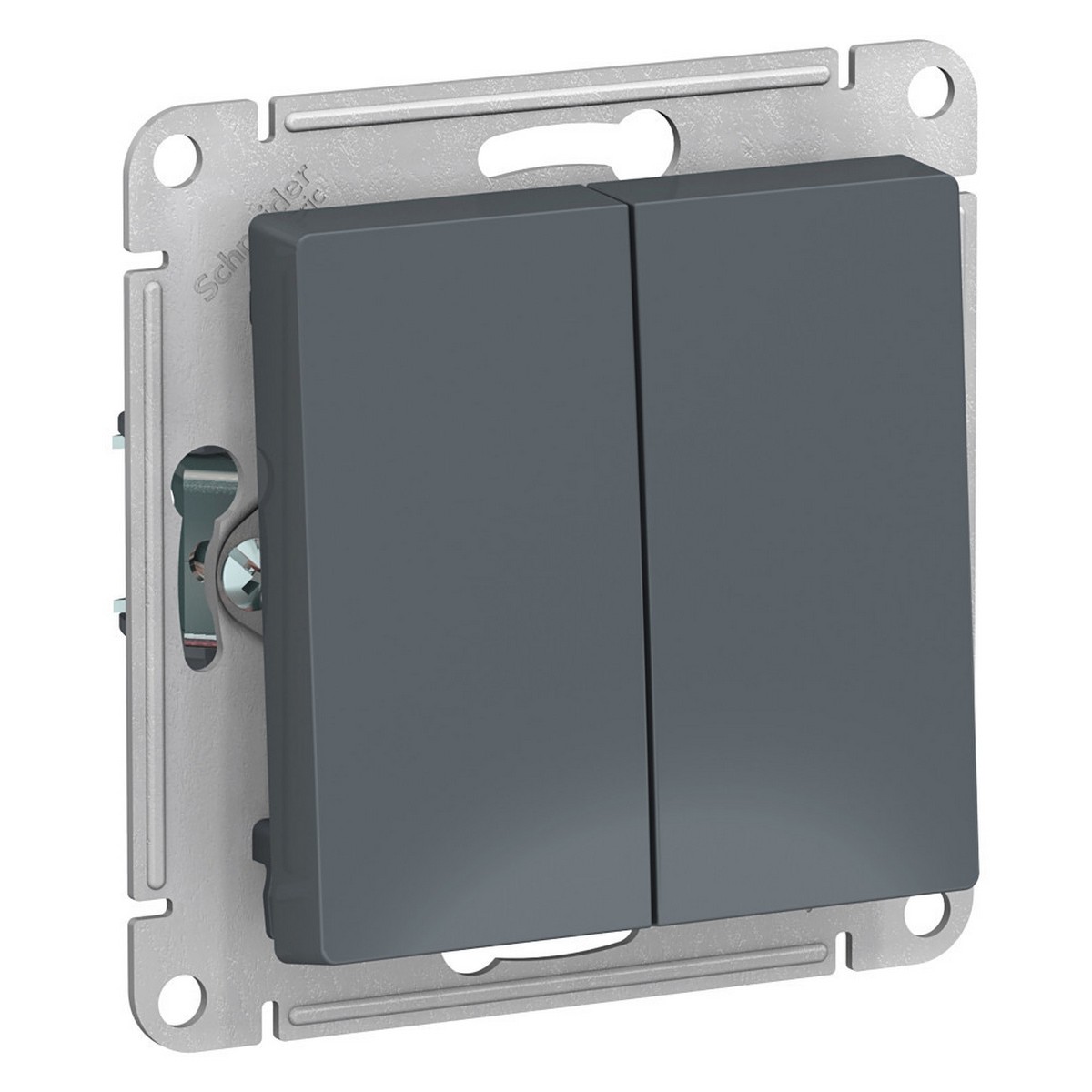Переключатель 2-клавишный Systeme Electric AtlasDesign Грифель сх.6, ATN000765