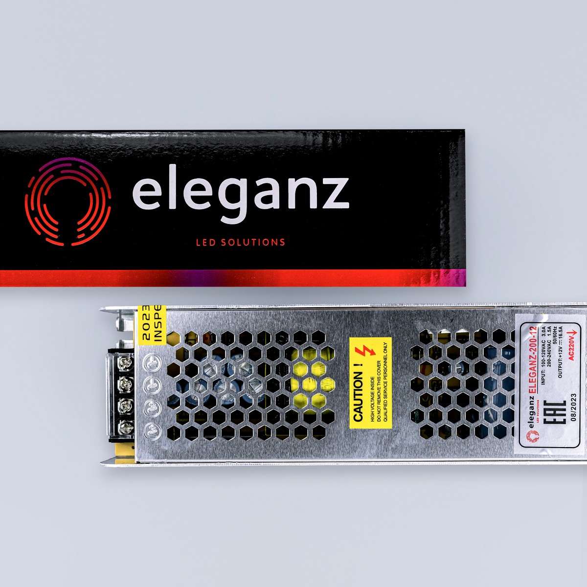 Блоки питания для светодиодной ленты Блок питания для светодиодной ленты Eleganz 12V 200W IP20 узкий 1108 