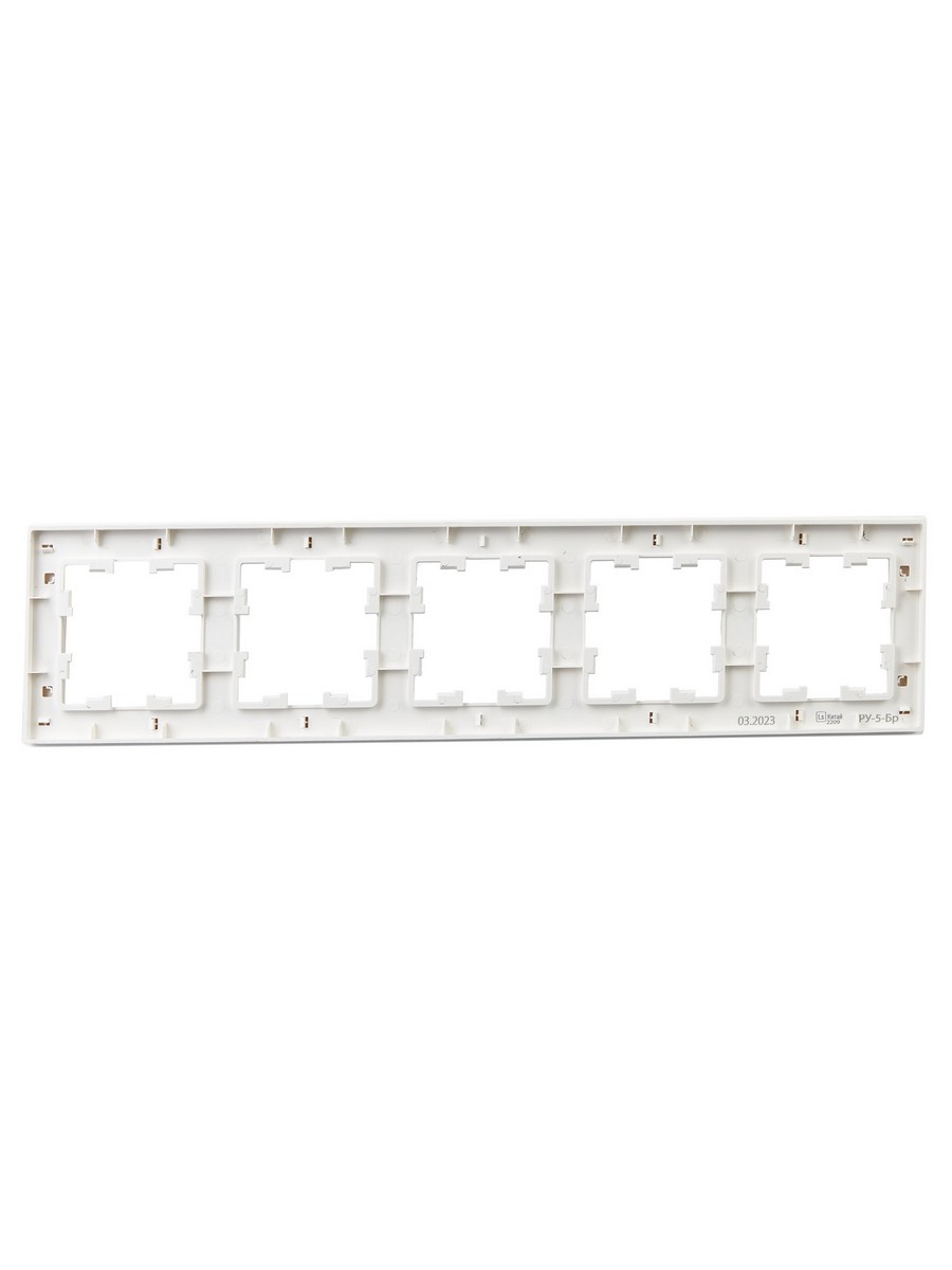 Рамка IEK BRITE DECOR Белый рифленый 5-м РУ-5-Бр BR-M52-51-K01