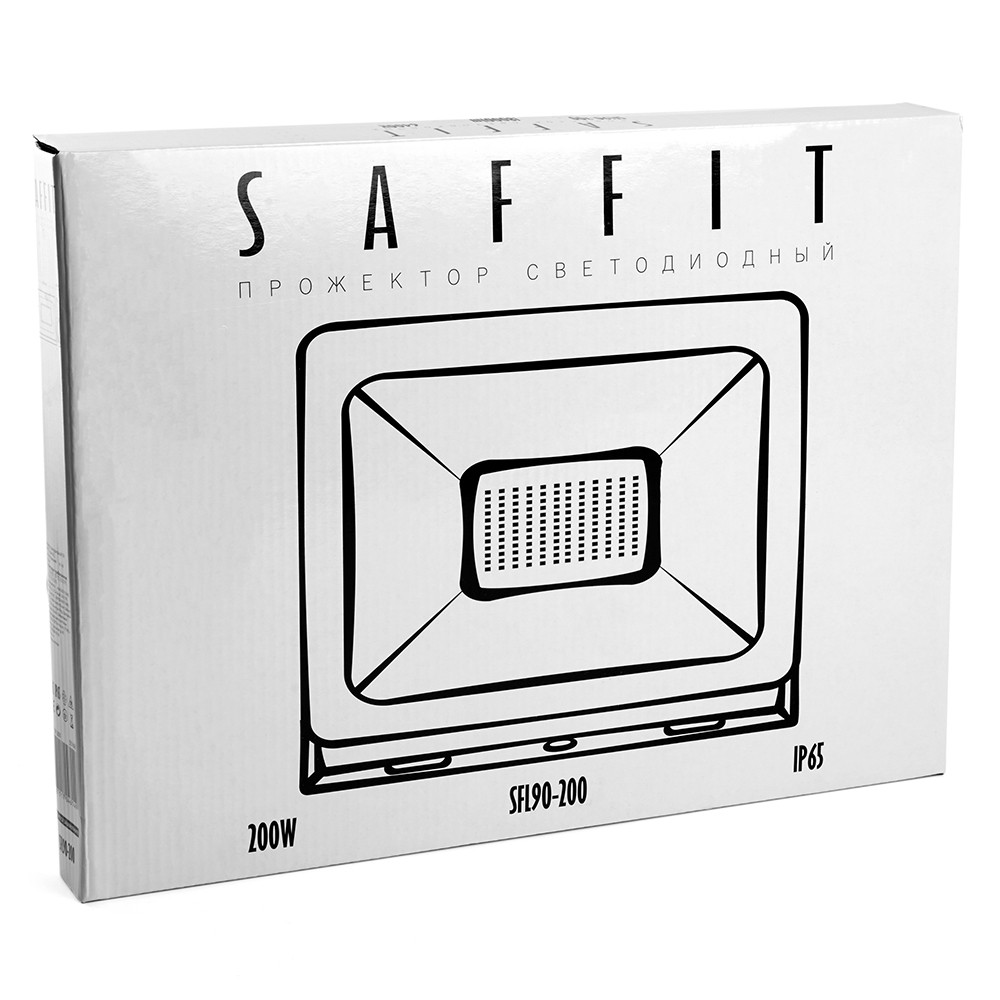 Прожекторы светодиодные Светодиодный прожектор Saffit SFL90-200 IP65 200W 6400K черный 55168 