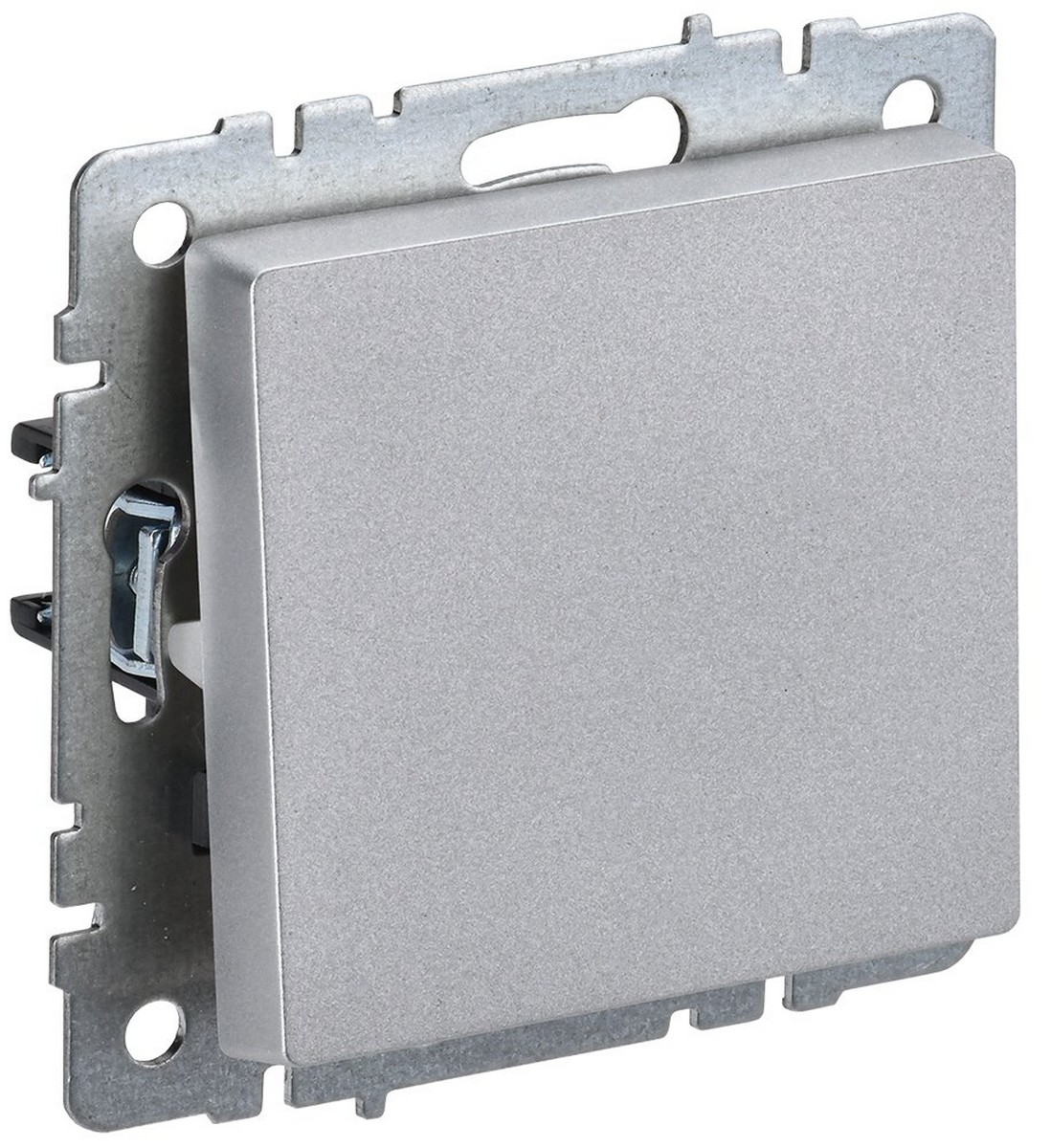 Выключатель IEK BRITE 1-клавишный перекрестный 10А ВС10-1-3-БрА алюминий BR-V13-0-10-K47