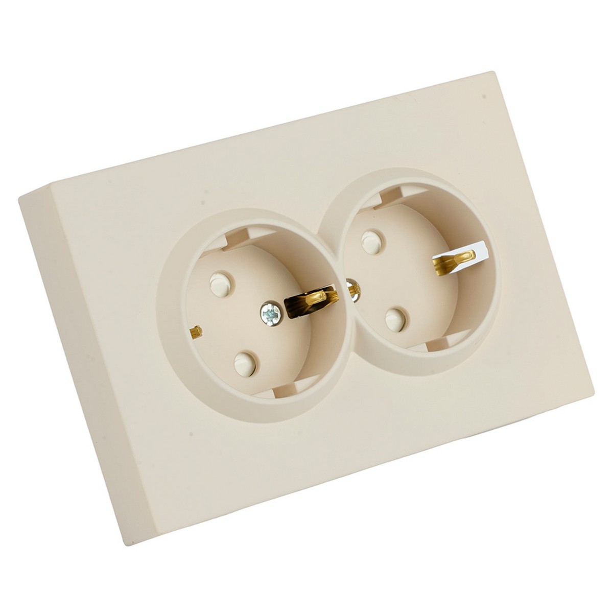 Эмили - Розетки и выключатели Stekker Розетка 2-ая с защитной шторкой с/з 16A STEKKER Эмили RST16-5114-08 кашемир soft touch 49908