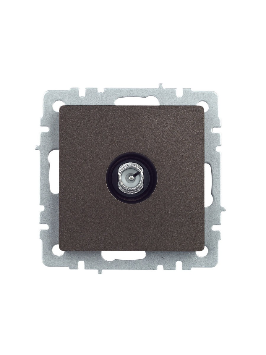 Розетка IEK BRITE TV проходная РТВ10-0-БрТБ темная бронза BR-A10-P-K45