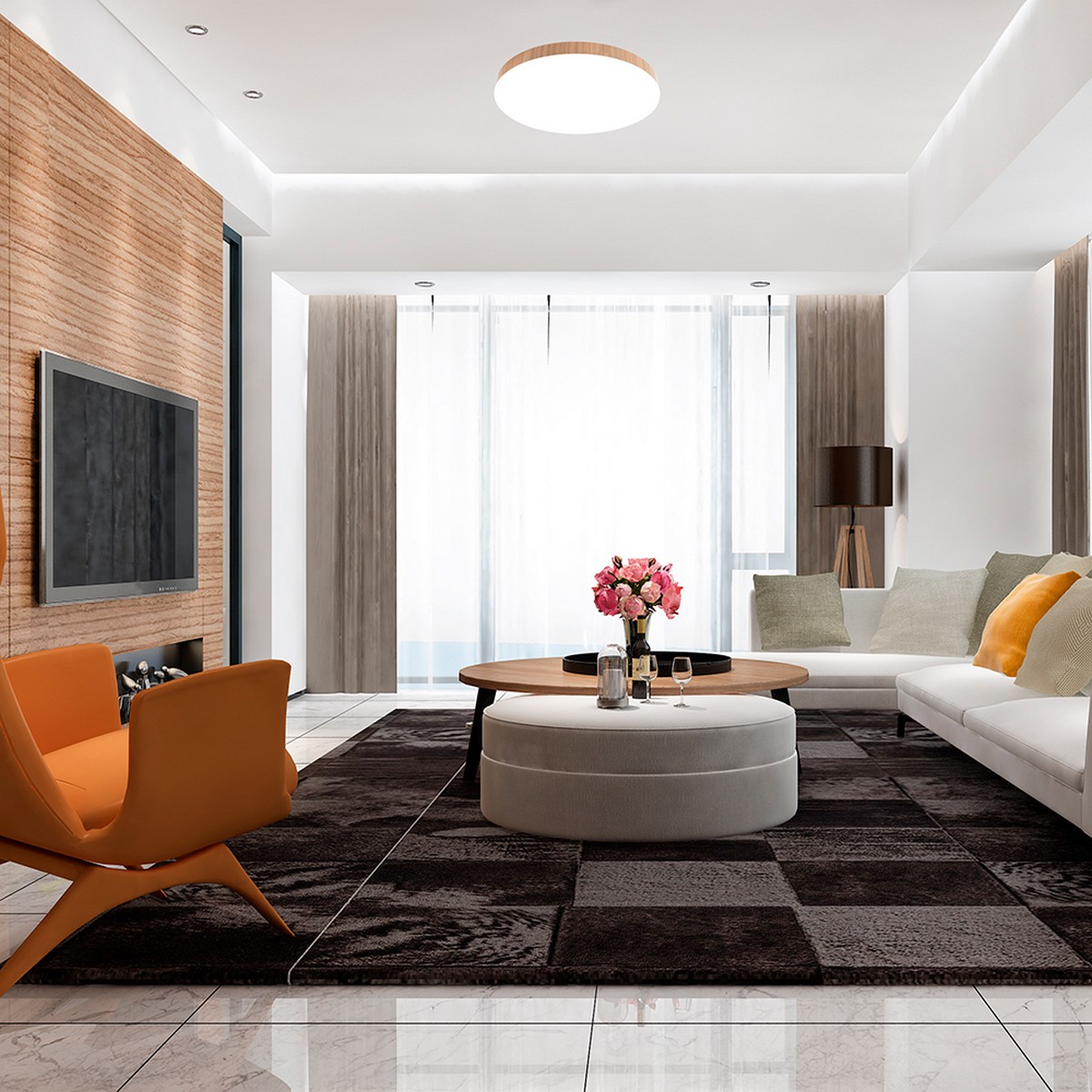 Накладные светодиодные светильники Светильник накладной Feron.ONE AL1600 72W 5760Lm 3000К-4000К-6400K 51111 