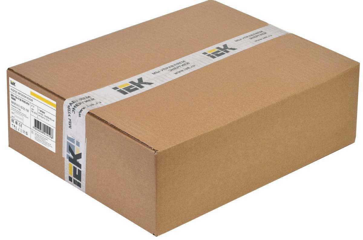 Металлические щиты и корпуса Корпус металлический IEK TITAN 3 ЩРв-18 (265х440х120мм) IP31 белый MKM14-V-18-31-TW 