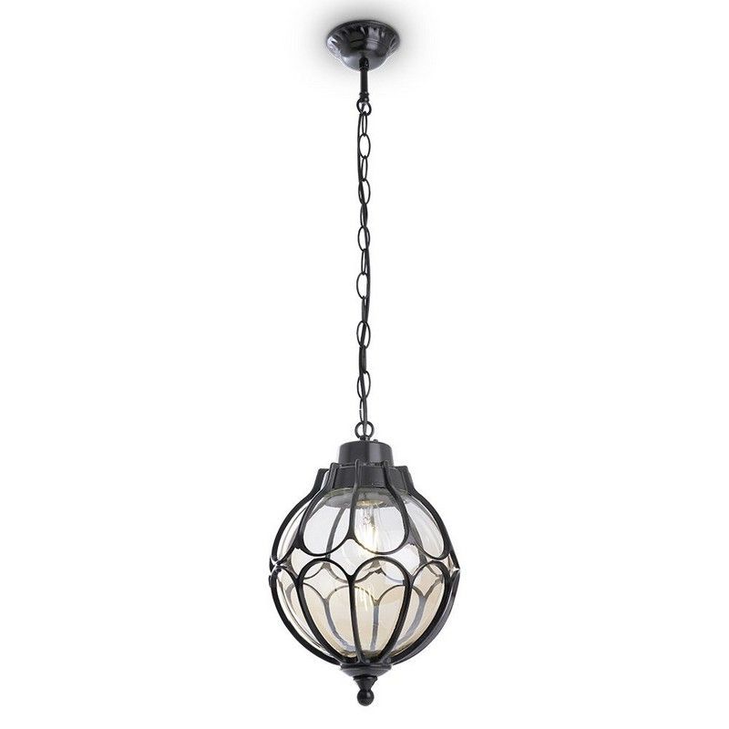 Уличные светильники на цепочке Светильник садово-парковый Feron PL3805 круглый на цепочке 60W 230V E27 черный 06345 