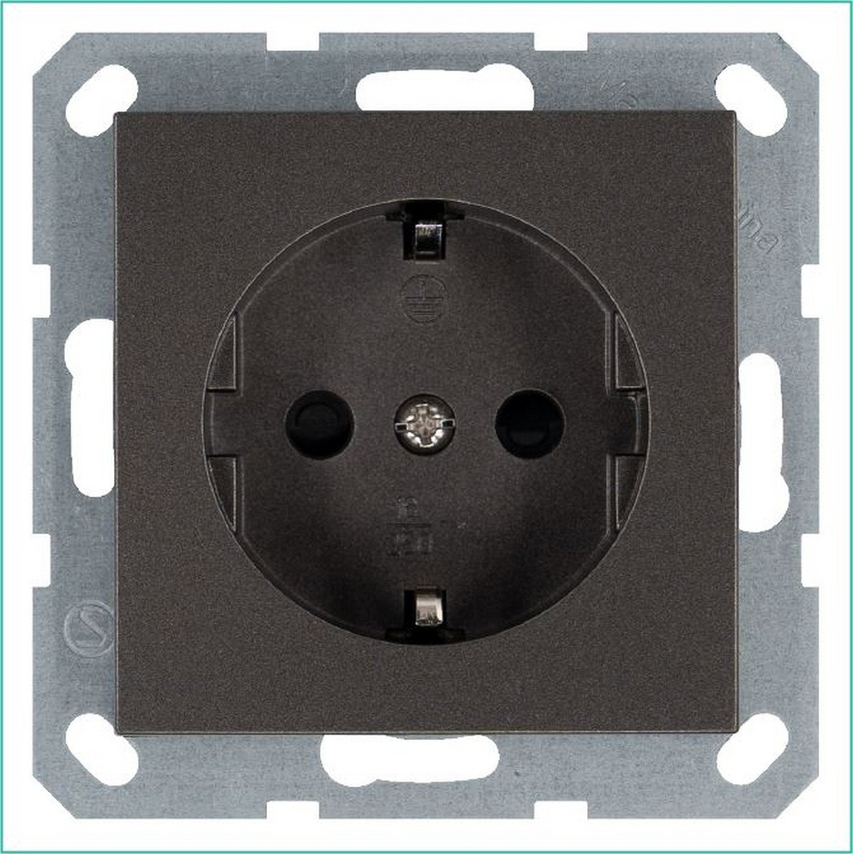 JASMART G - розетки и выключатели Розетка JASMART SCHUKO с защитными шторками Мокко G5501Z