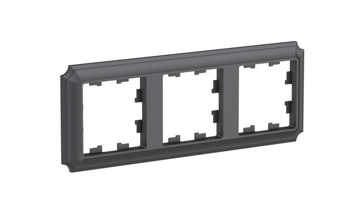 AtlasDesign Рамки Antique Рамка Systeme Electric AtlasDesign Antique Базальт 3-ая, универсальная ATN101403