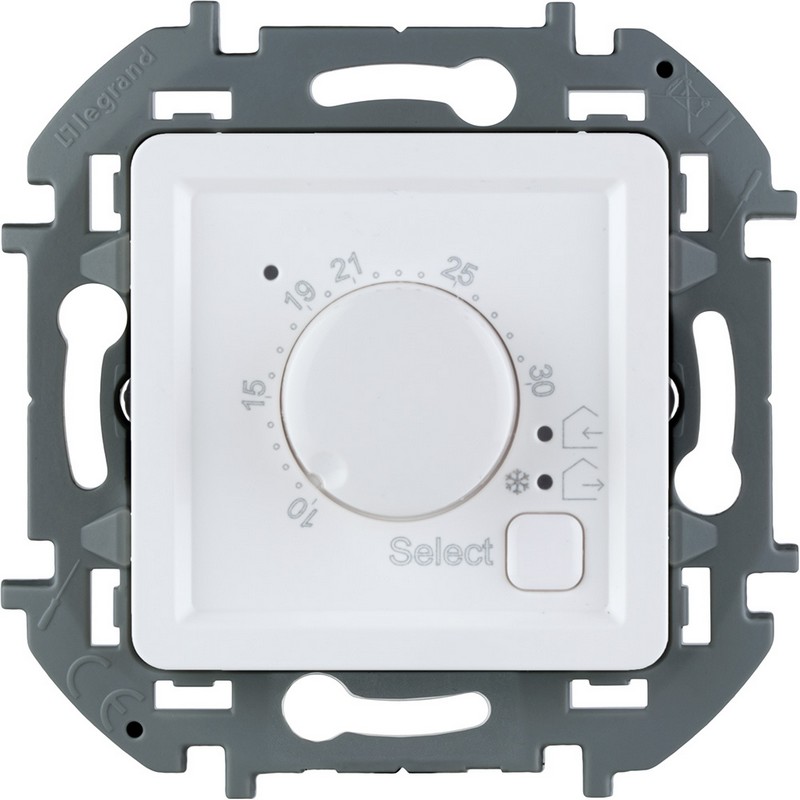 Термостат Legrand INSPIRIA Белый с внешним датчиком для тёплых полов 673810