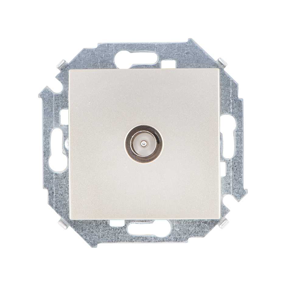 Розетки и выключатели Simon 15 Шампань Розетка TV Simon 15 Шампань одиночная 1591475-034