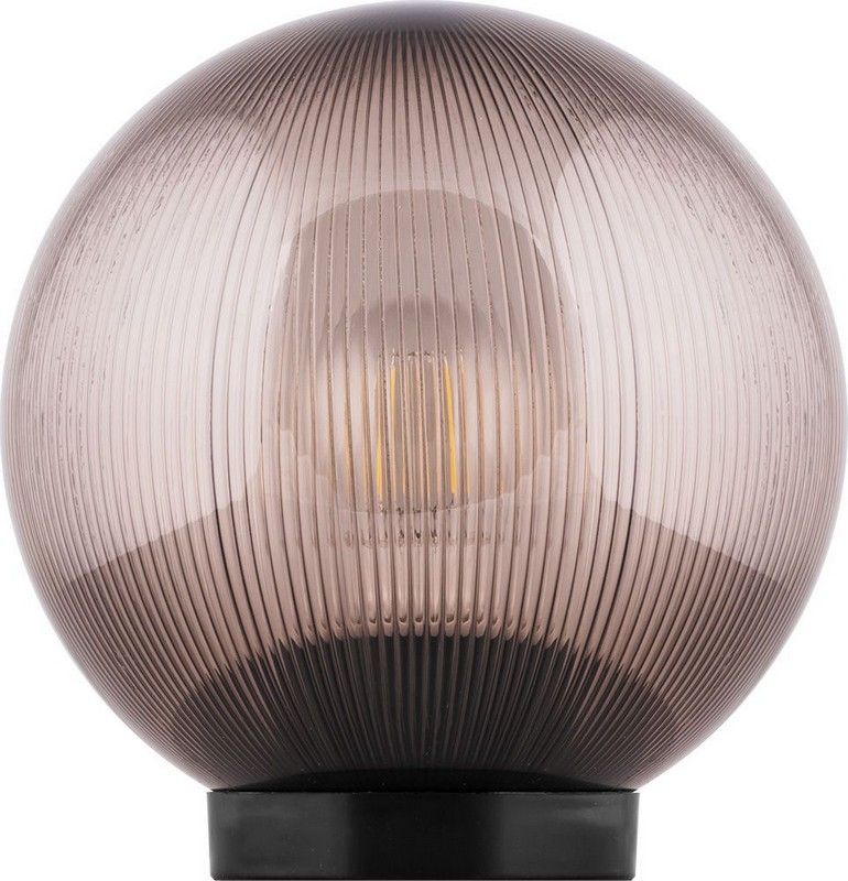 Уличные светильники на постамент Светильник садово-парковый Feron НТУ 02-60-205 шар ПМАА E27 230V призма дымчатый 11567 