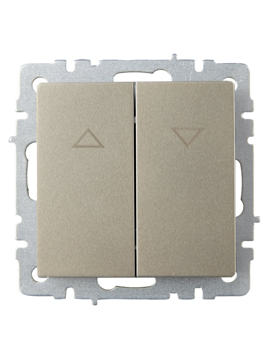 Выключатель IEK BRITE жалюзи 10А ВС10-1-5-БрШ шампань BR-V15-0-10-K37