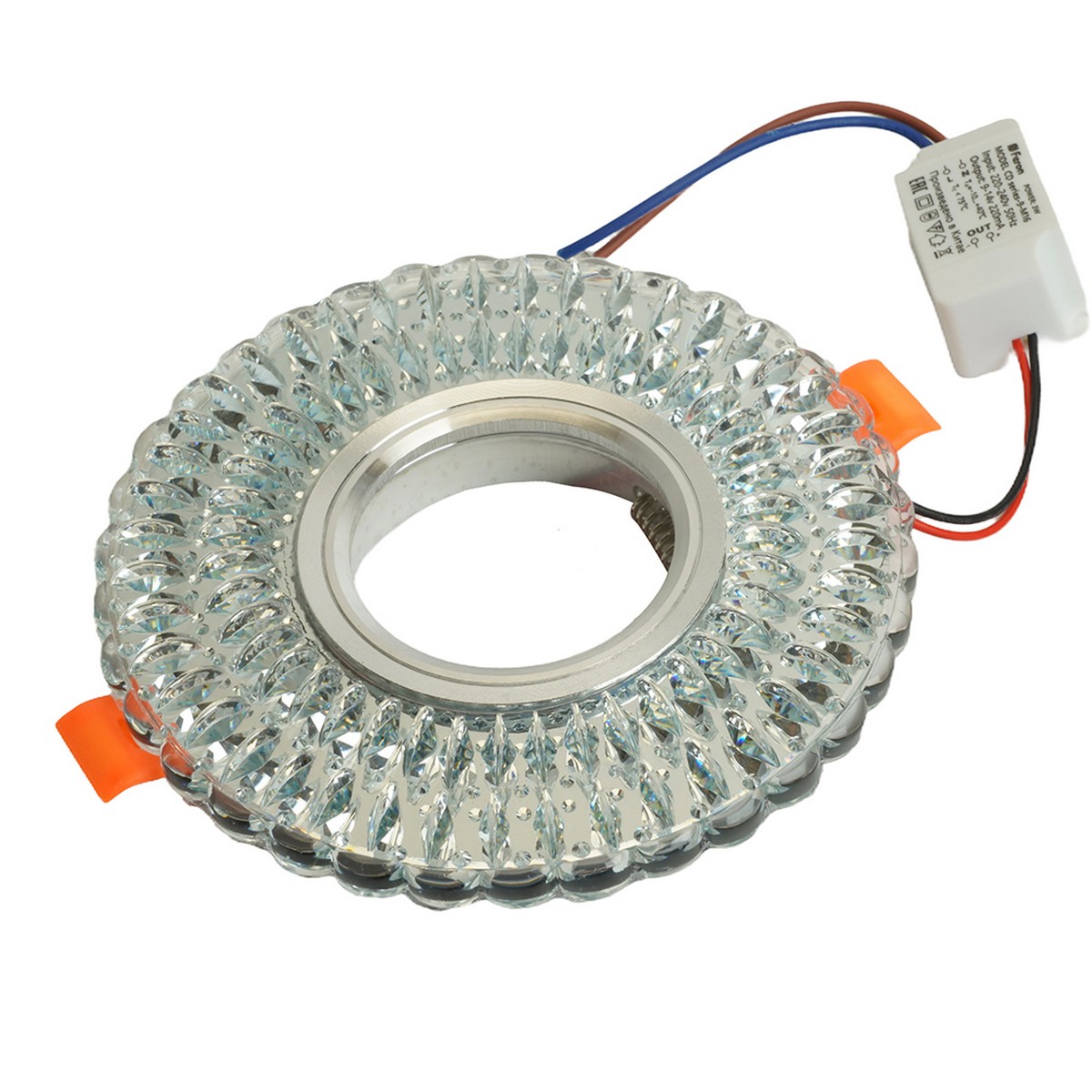 Светильник встраиваемый Feron CD937 с LED подсветкой MR16 прозрачный 29470