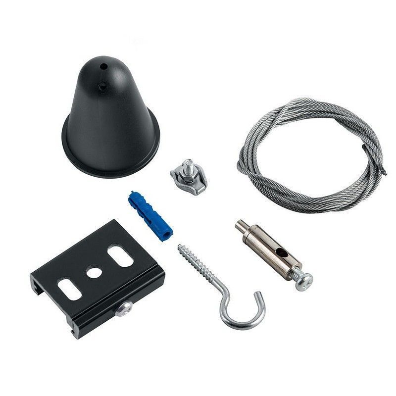 Трековые светодиодные светильники Комплект подвесов Feron для шинопровода 3-фазного длина 150см черный PRO-0448 41099 