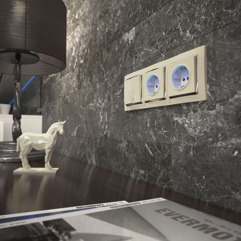 Werkel Слоновая кость механизмы Розетка Werkel с подсветкой (слоновая кость) W1171403