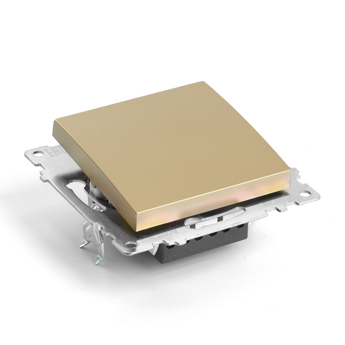 Переключатель 1-клавишный STEKKER GLS10-7105-08 250V 10А Катрин золото 49214