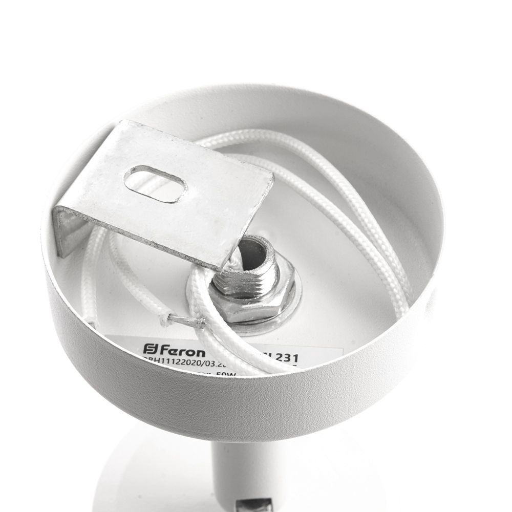 Светильники споты светодиодные Светильник спот Feron ML231 настенно-потолочный GU10 белый 41486 