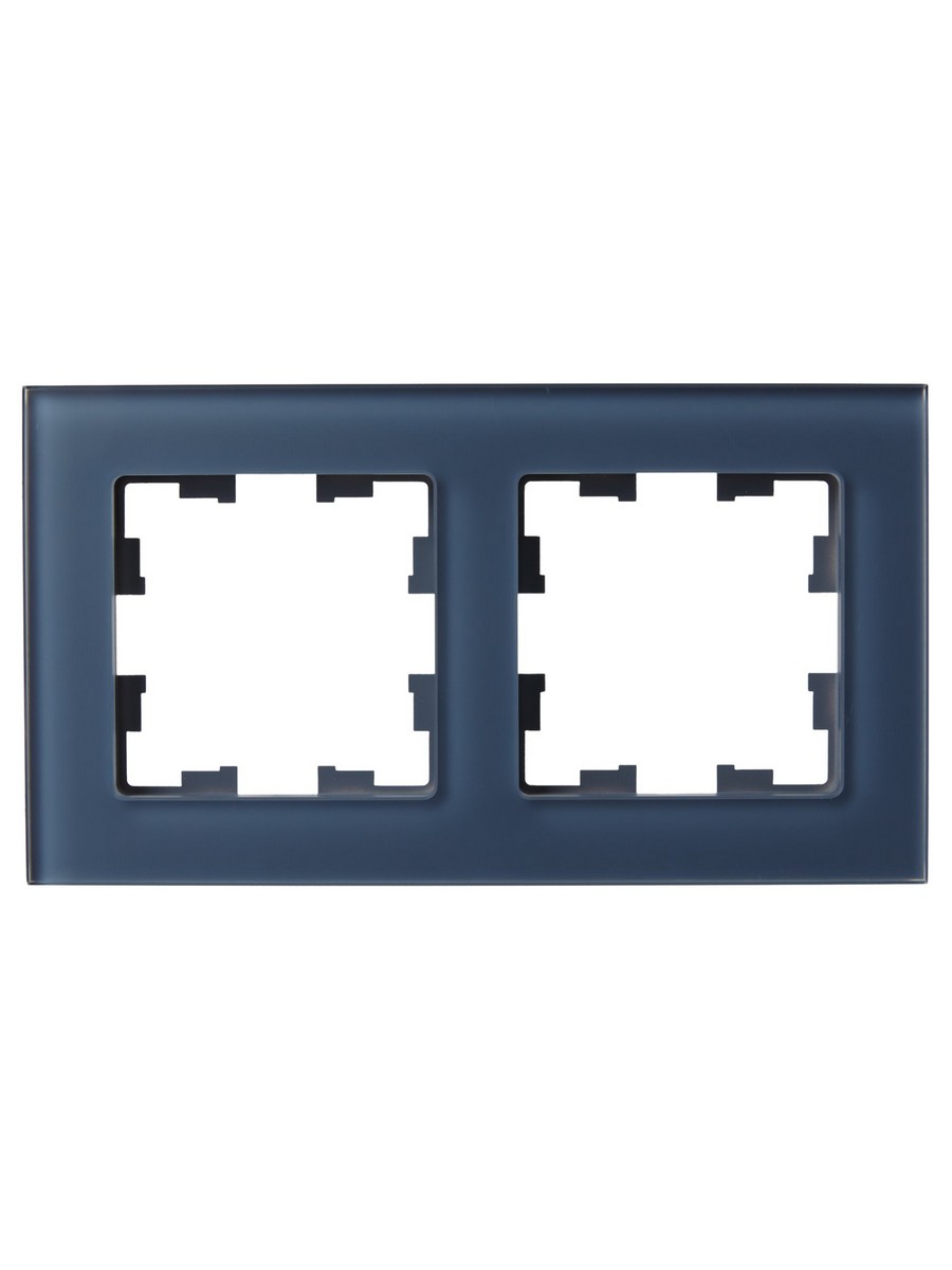 Рамка IEK BRITE DECOR Маренго матовый стекло 2-мест. РУ-2-2-Бр BR-M22-G-31-K35
