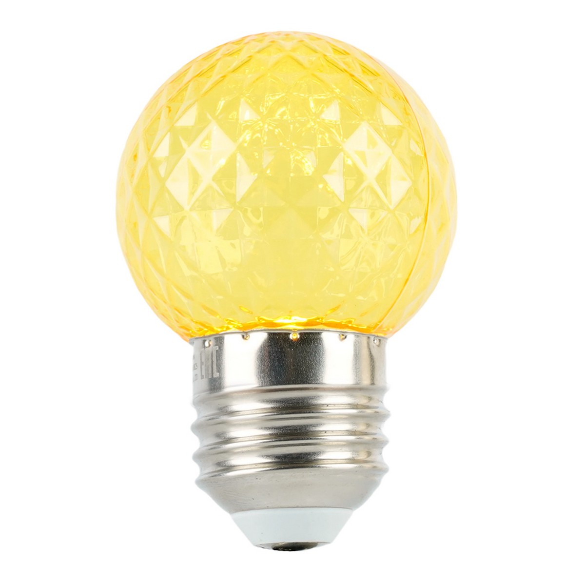 E27 Лампа светодиодная Feron LB-385 Шарик желтый прозрачный E27 1W 230V 52161 
