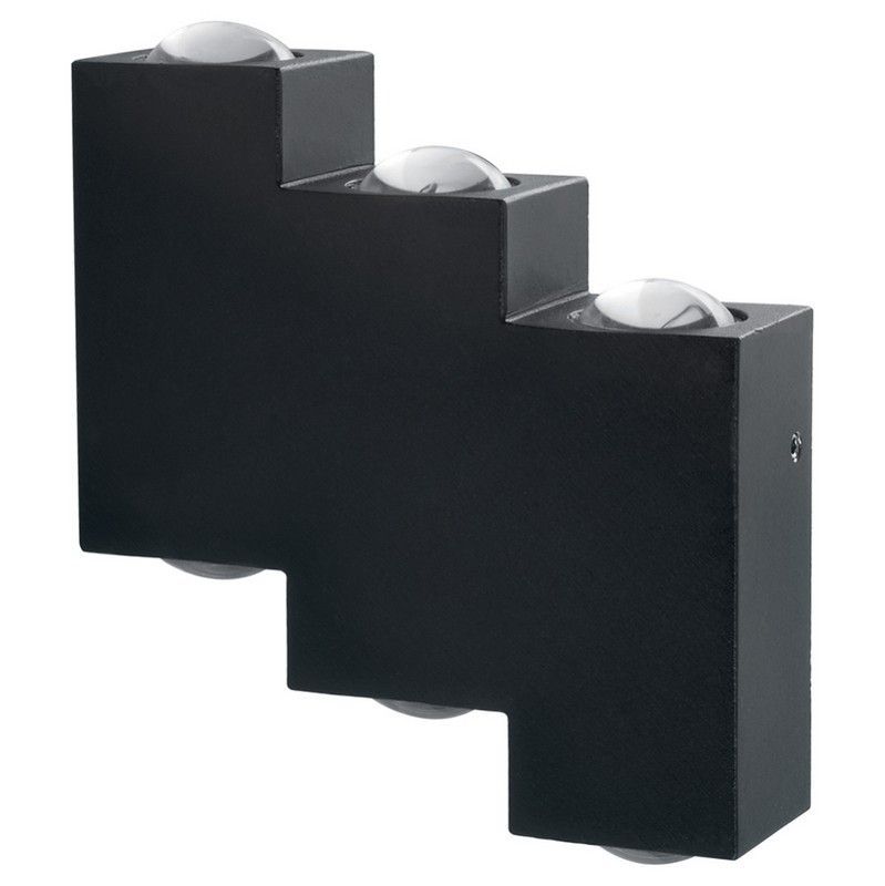 Уличные настенные светильники Светильник уличный светодиодный Feron DH110 6*1W 600Lm 4000K черный 11704 