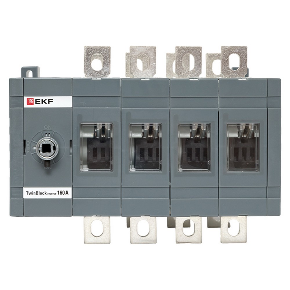 Рубильник EKF 160A 4P реверсивный без рукоятки управления TwinBlock tb-s-160-4p-rev