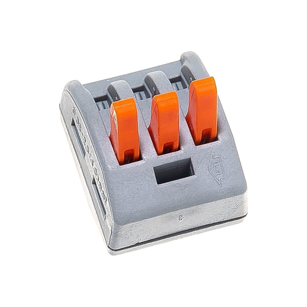 Клемма строительно-монтажная 3-проводная STEKKER, LD222-413 32397