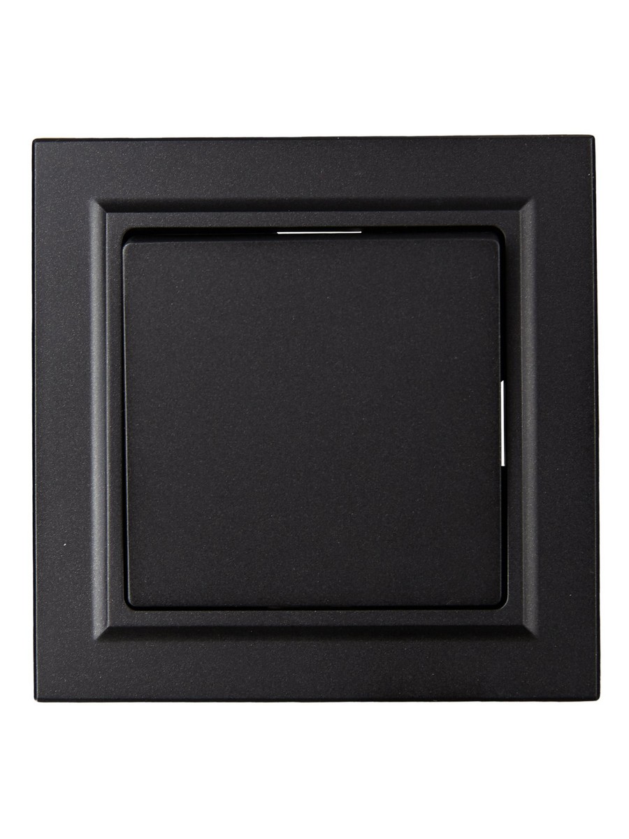 Выключатель IEK BRITE Черный 1-кл. 10А в сборе ВСР10-1-0-БрЧ BR-V10-0-10-K02-F