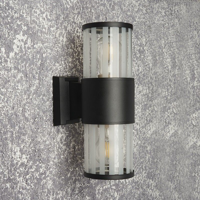 Уличные настенные светильники Светильник садово-парковый Feron DH0902 на стену  E27 230V черный 11653 