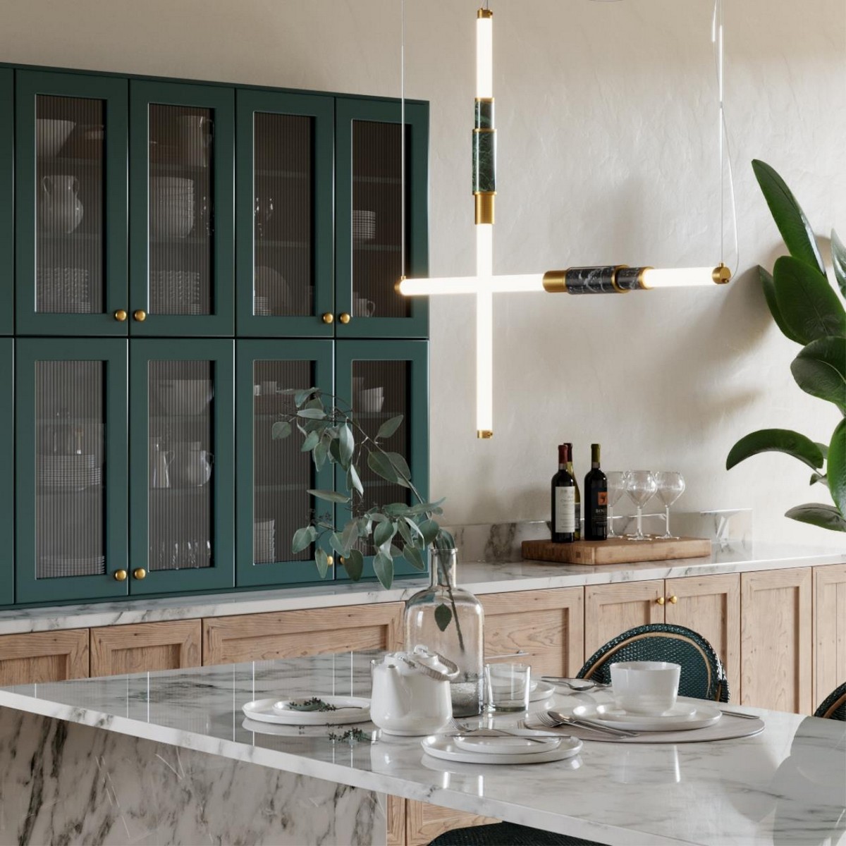 Подвесной светильник ODEON LIGHT 4360/14L MARMI