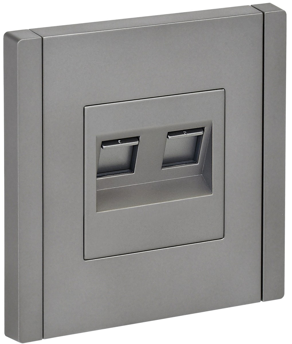 Розетка IEK FORTE&PIANO Сталь комп. 2-ая RJ45 кат.5E FP533