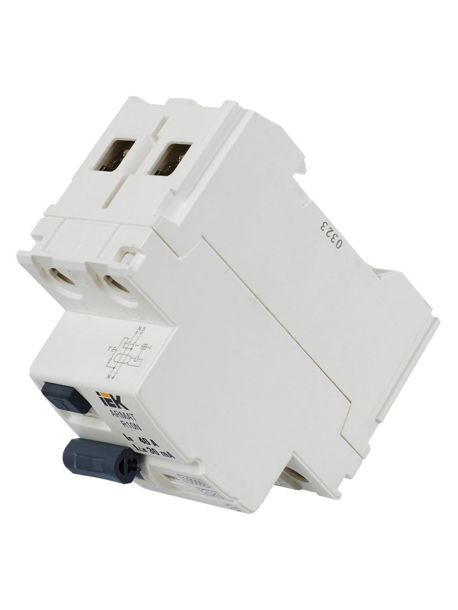 ВДТ УЗО IEK ARMAT R10N 2P 40А 30мА тип A AR-R10N-2-040A030