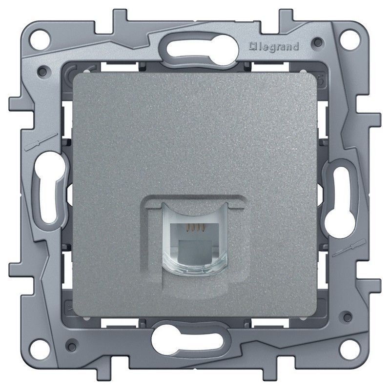 Legrand Etika Алюминий Розетка телефонная Legrand Etika алюминий (RJ11) 672440