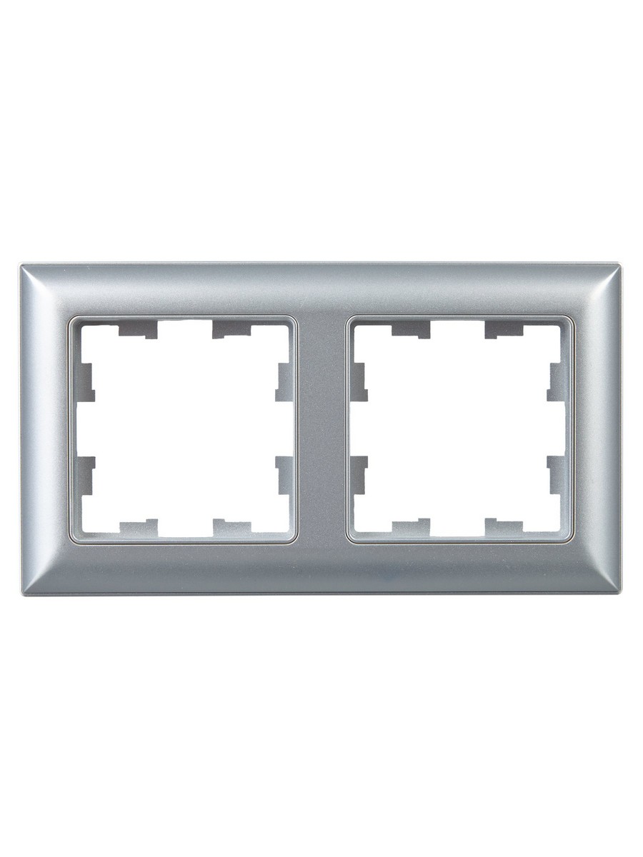 Рамка IEK BRITE DECOR Алюминий 3D-форма 2-м РУ-2-Бр BR-M22-12-K47