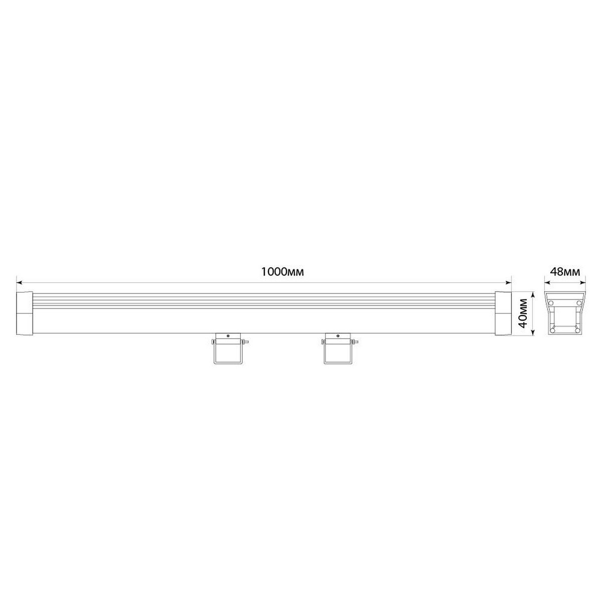 Светодиодный линейный прожектор с DMX Feron LL-892 36W RGB 24V IP65 32259