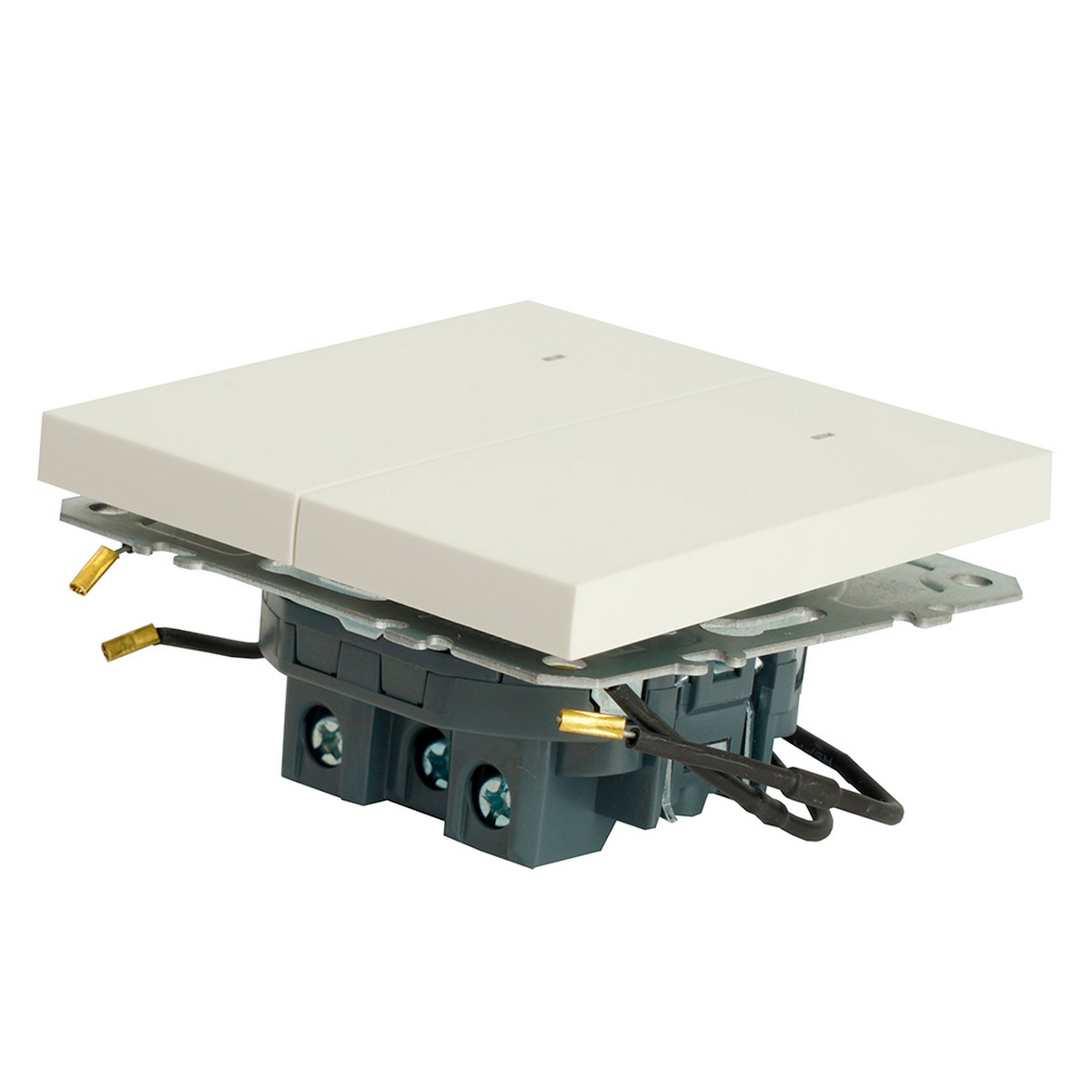 Выключатель 2-клавишный c индикатором STEKKER Эмили RSW10-5102-01 белый фарфор soft touch 49864